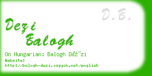 dezi balogh business card